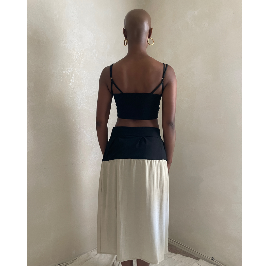 Ceres Monae Black Bandeau Top for women | Custom made | Cotton Modal