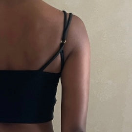 Black Bandeau Top (Made to Order)