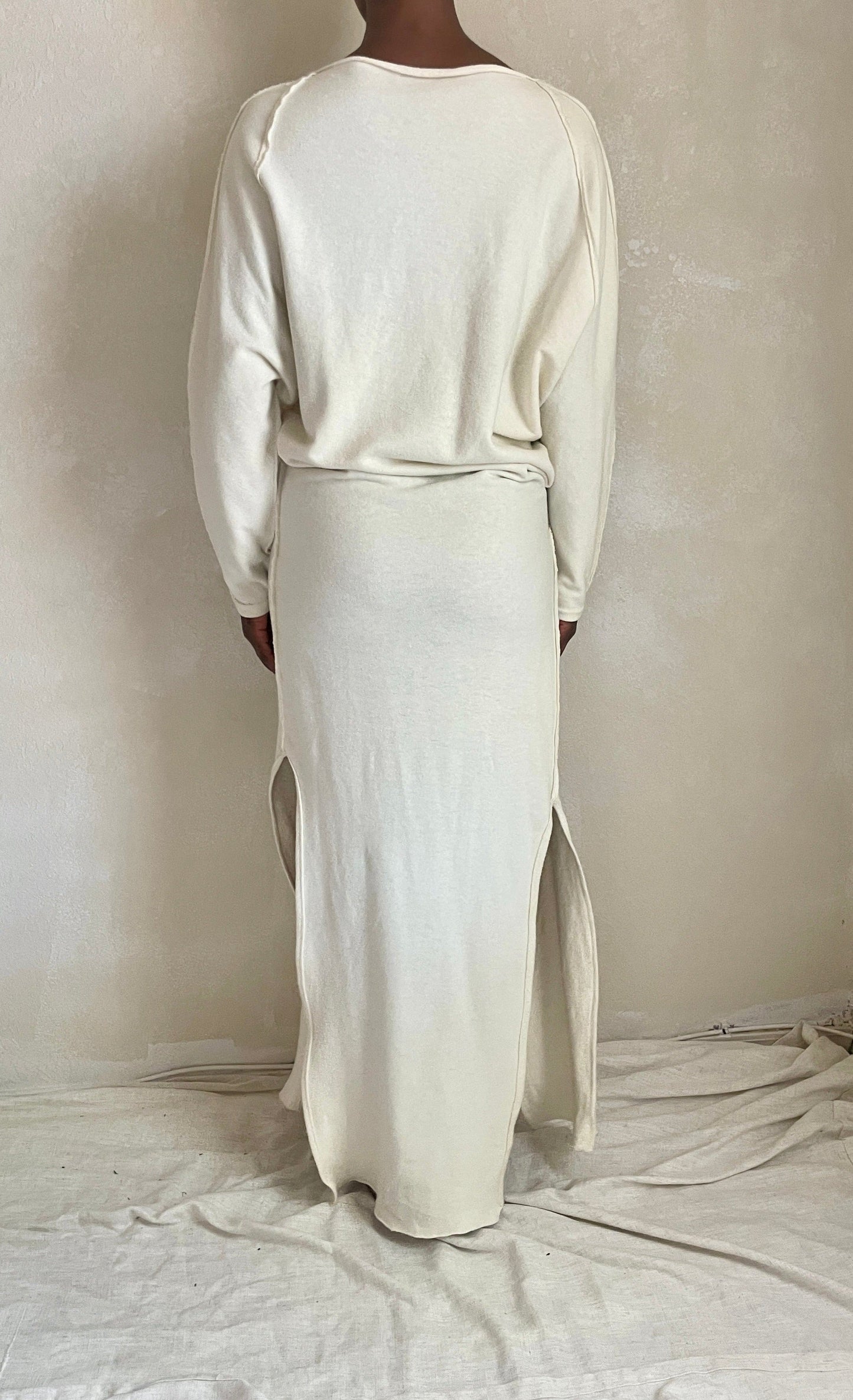 White Dolman Sleeve Dress