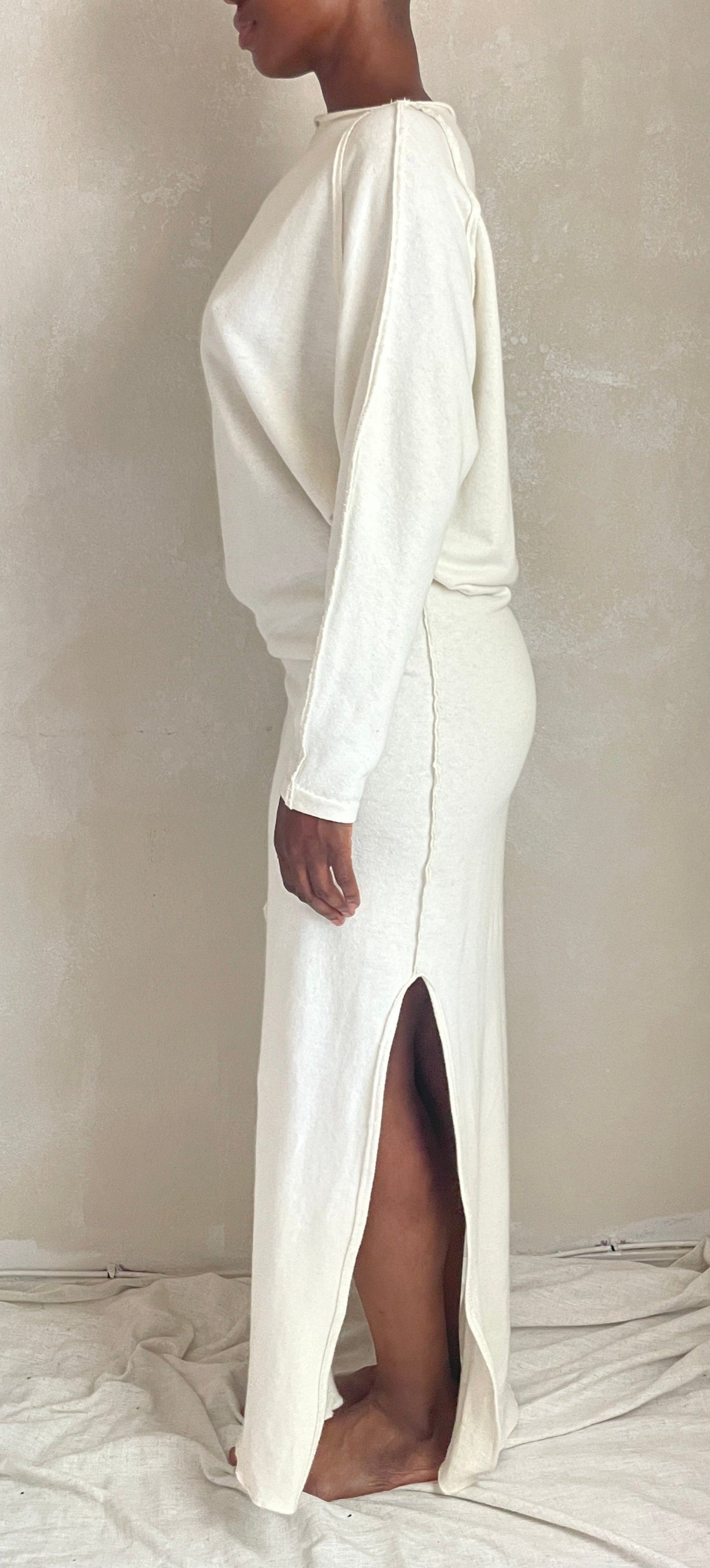 White Dolman Sleeve Dress