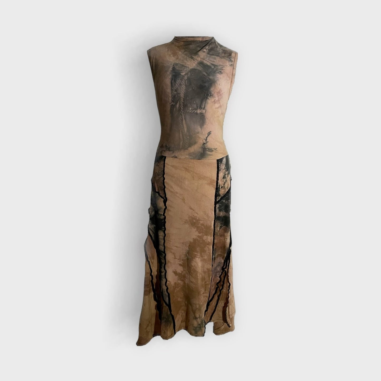 Dimitra dress- black and camel- size medium