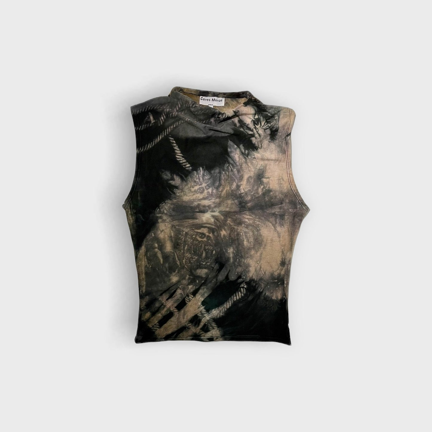 Dimitra top -black and camel