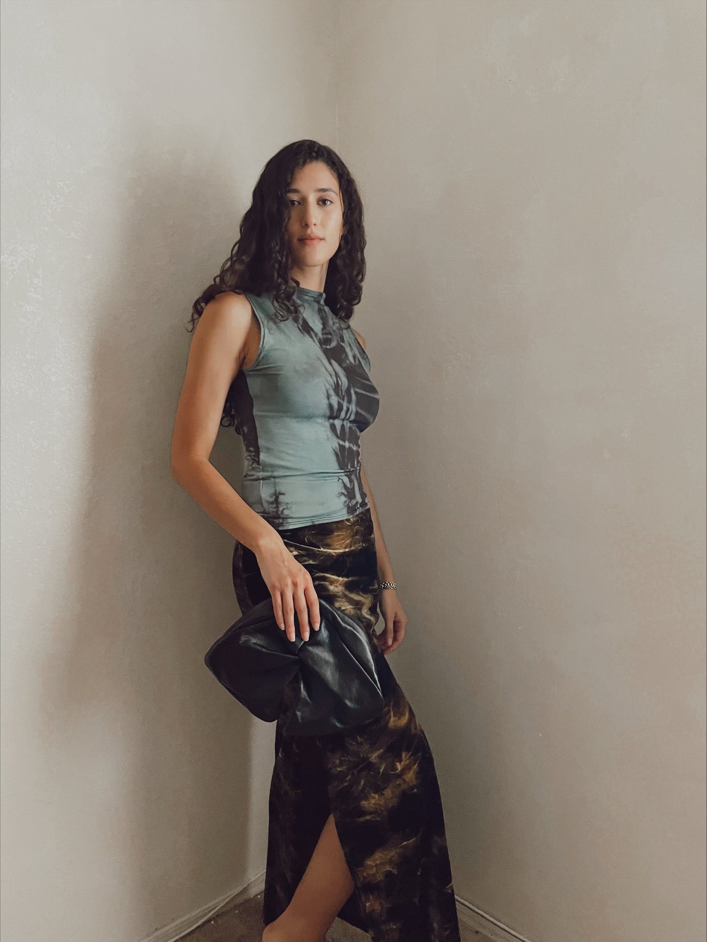 Dimitra top black and blue