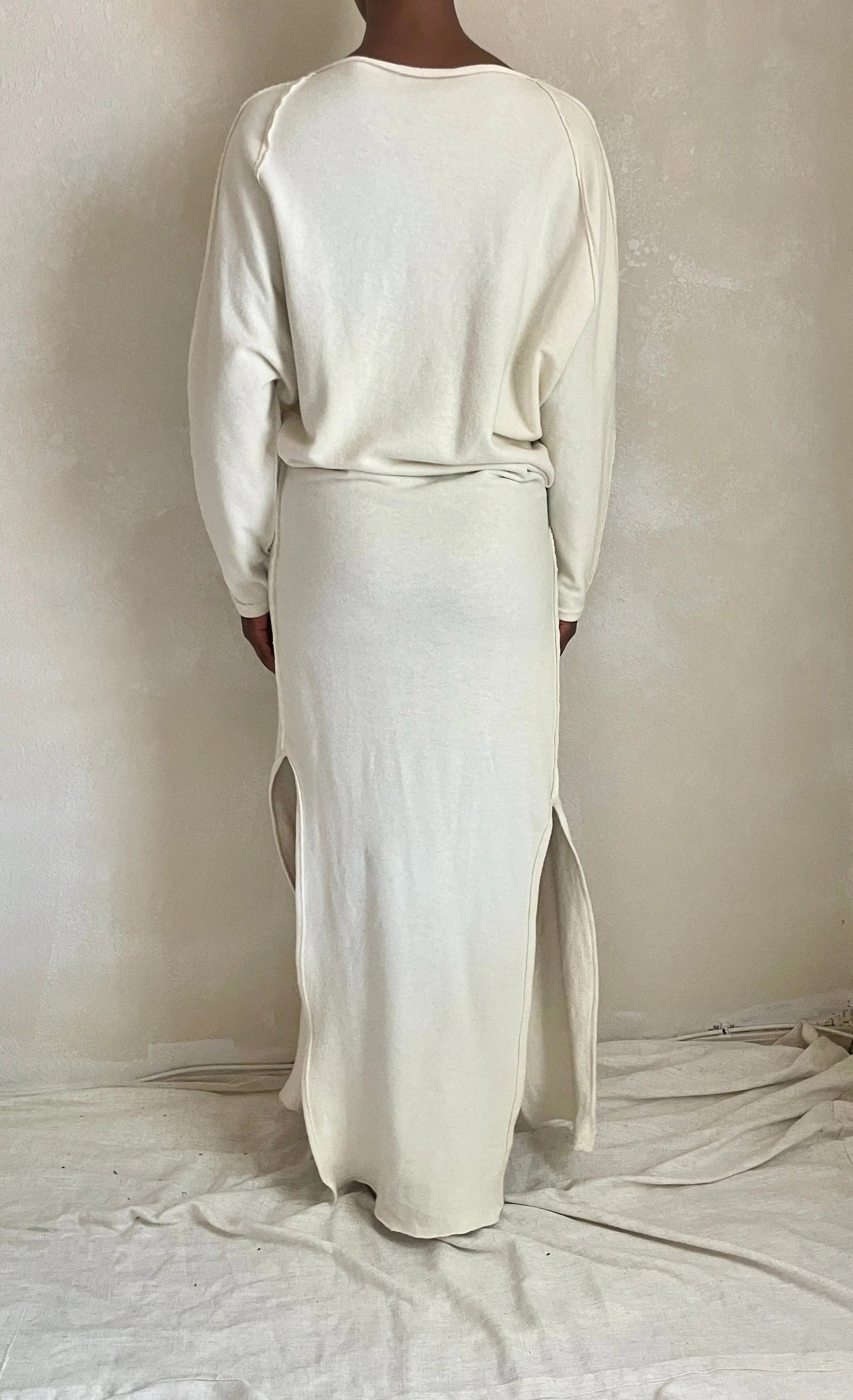 White Dolman Sleeve Dress - My Store