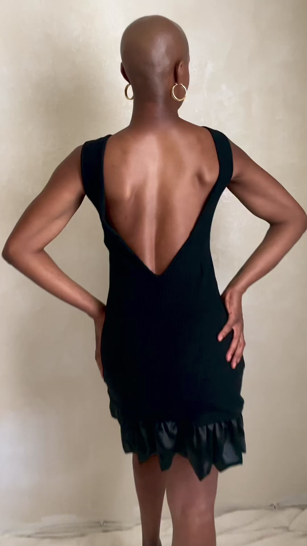 Black Rib Knit Dress