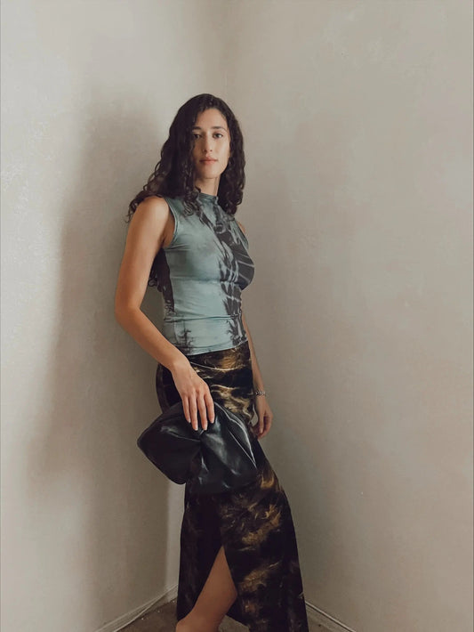 Dimitra top black and blue